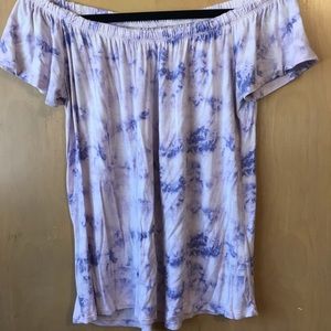 Tie dye off the shoulder top